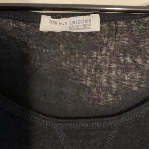 Zara Black "Born to Ride" Top size Large - Picture 3 of 6